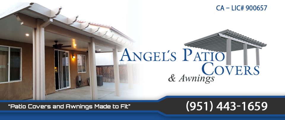 alumawood patio covers decks canvas awings in Moreno Valley Menifee CA