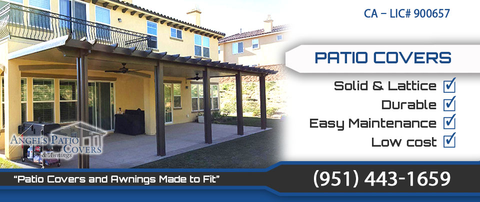 alumawood patio covers decks canvas awings in Moreno Valley Menifee CA 